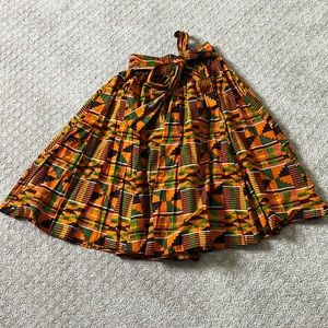 African Print Midi Skirt